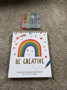 Be creative sketchbook and markers